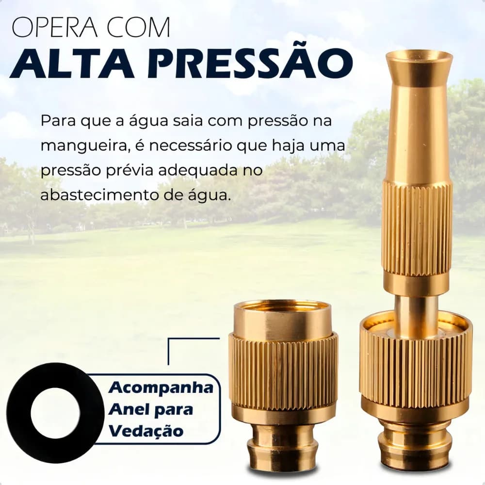 Esguicho De Alta Pressão Para Mangueira Regulável Jato Forte
