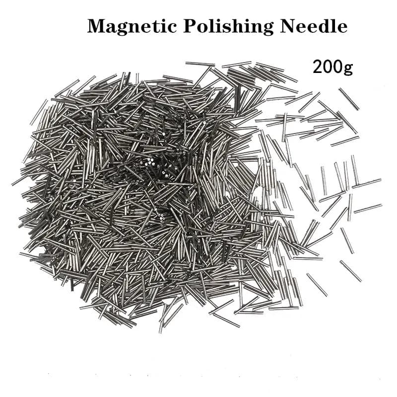 Agulhas de polimento magnéticas 200g, aço inoxidável, ferramenta de polimento de joias