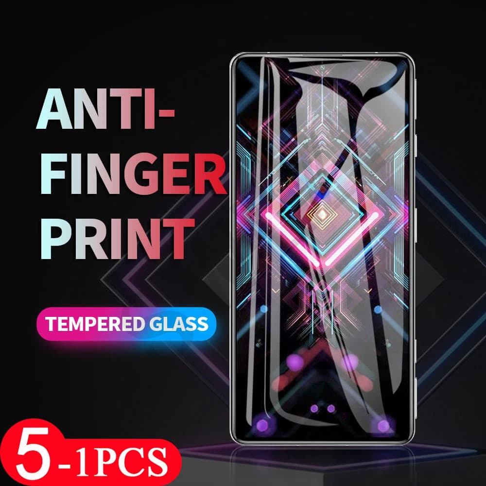 Protetor de tela de vidro temperado anti-impressão digital para smartphones