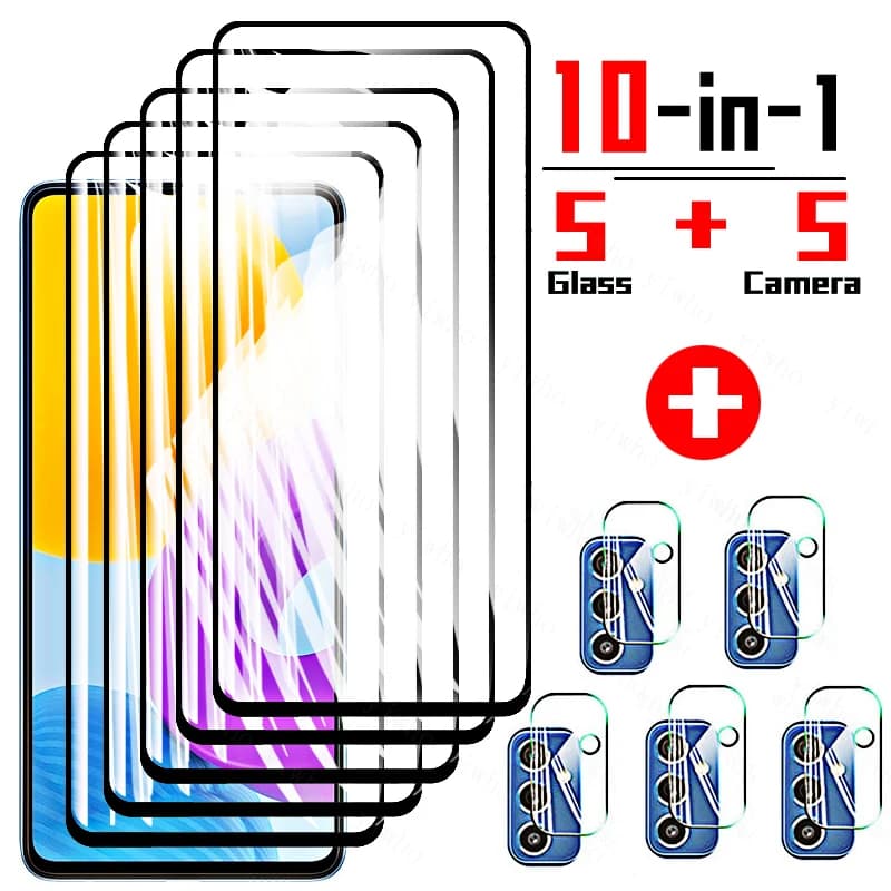 Vidro temperado para Samsung Galaxy M52 5G Protetores de tela Filme de lente de câmera Glas protetor de segurança A52s, M22, M32, M42, M62