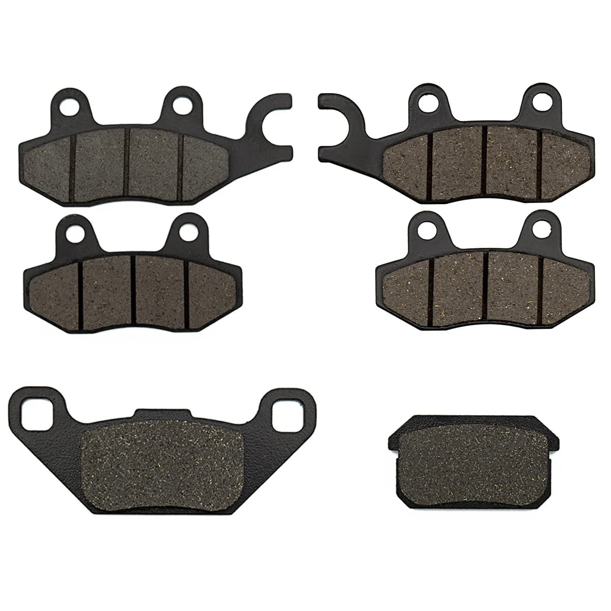 Pastilhas de freio para KAZUMA Jaguar 500CC ATV Quad, conjunto de 6 peças, preto e cinza