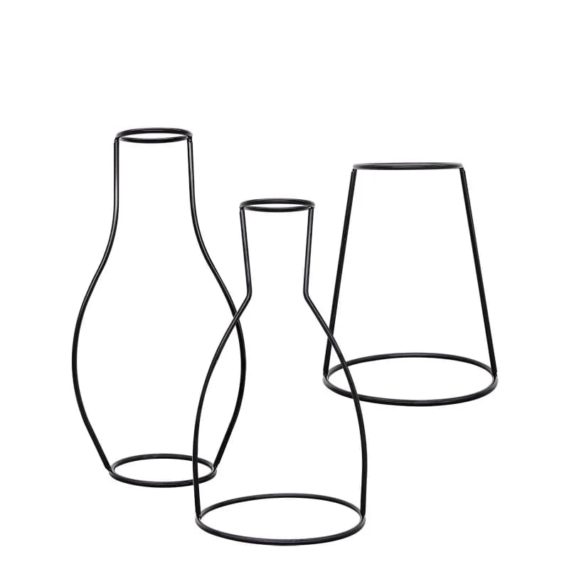 Linha retro preta do ferro tabela flores vasos, decorações home nórdicas, suporte da planta do metal, estilos nórdicos, quarto, decoração do vaso da flor do escritório