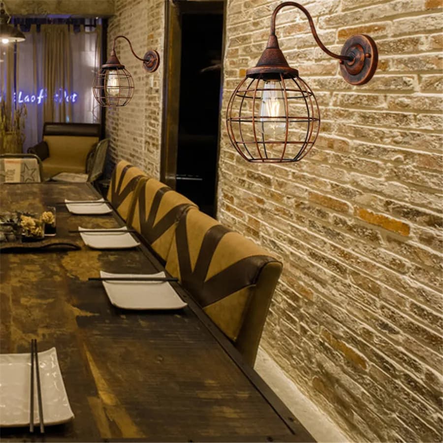 Steam punk loft luzes de parede ferro ferrugem tubo água industrial retro lâmpadas teto vintage e27 arandela para sala estar quarto barra