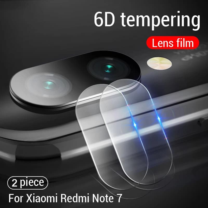 Protetor de lente de câmera transparente para Xiaomi Redmi Note 7, 2 peças