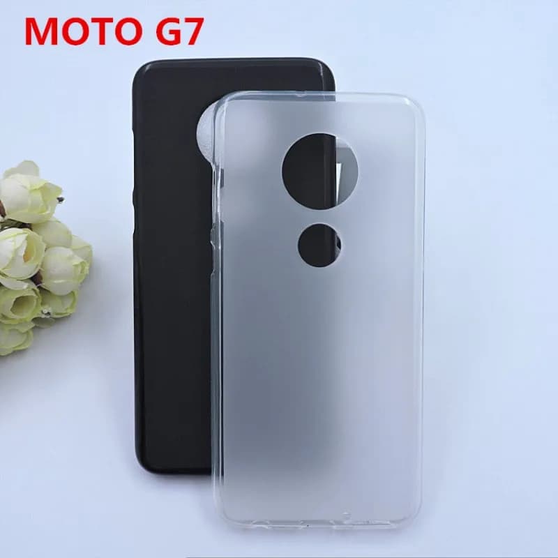 Capa tpu macia fosca para motorola moto g7 plus play power g7plus g7play g7power silicone ultrafino capa traseira
