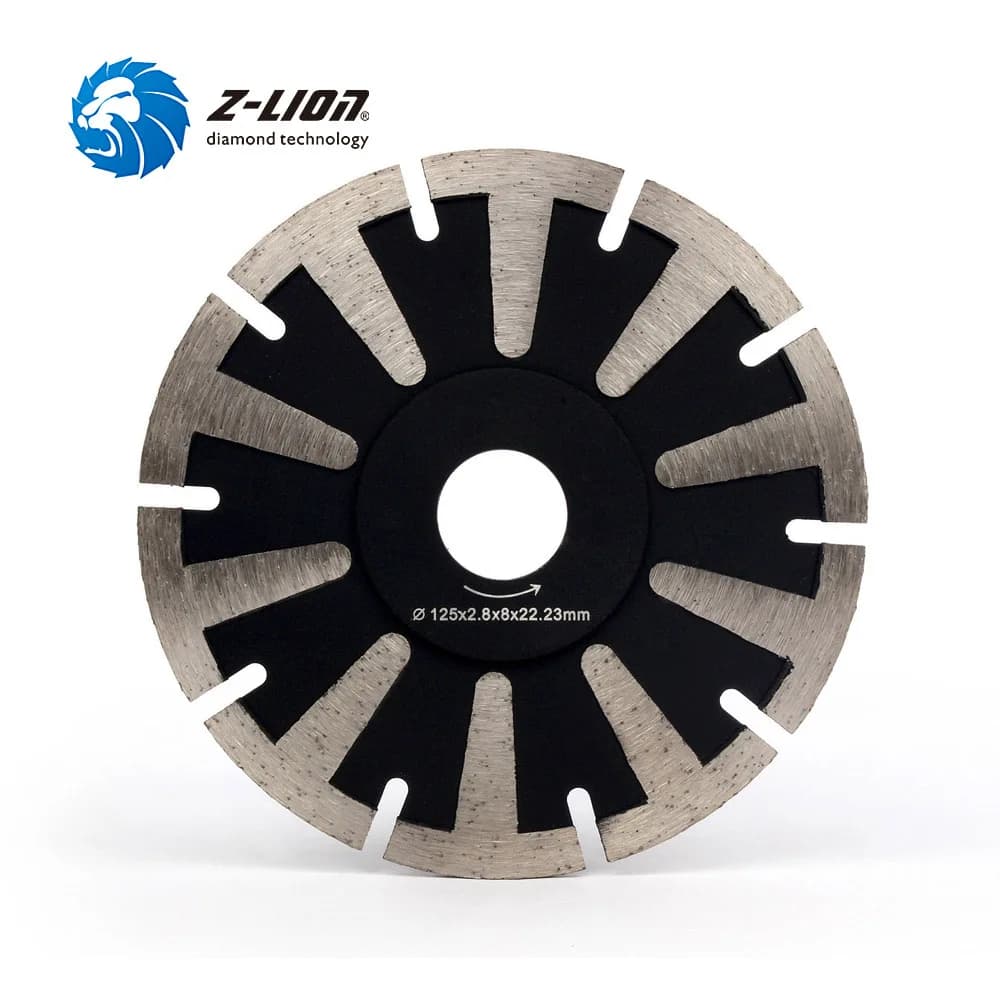 Disco de corte profissional para serra circular 5 polegadas com segmento em T de diamante