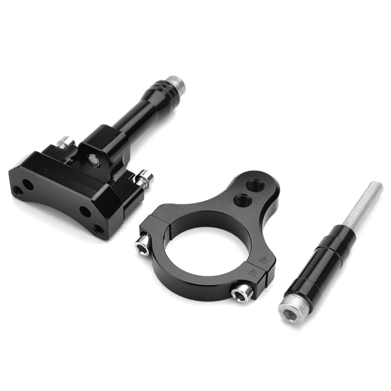 Kit suporte amortecedor preto CNC 3 peças compatível com motocicleta Yamaha YZF R3