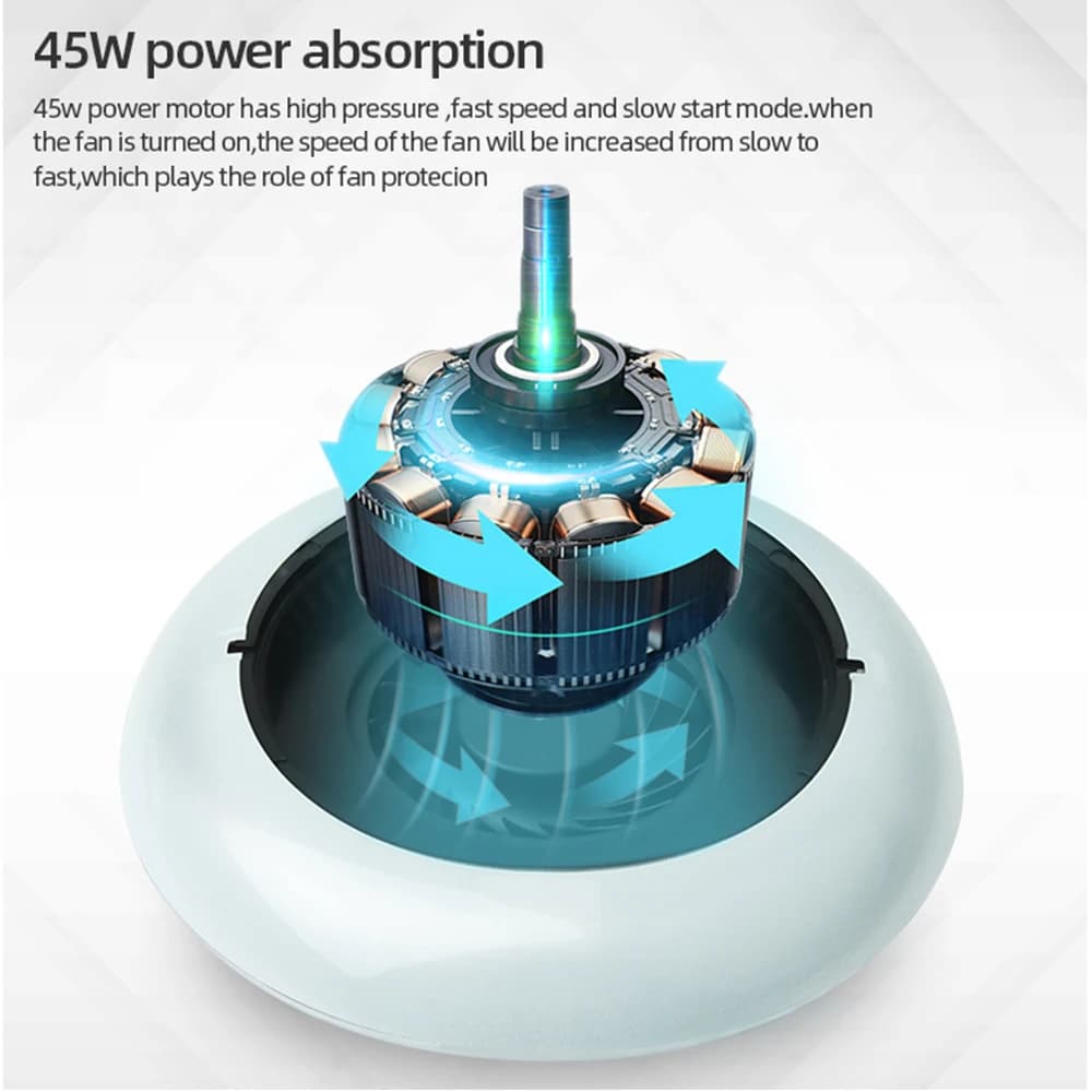 Motor de 45W para máquina de broca de unha com alta pressão e proteção de ventilador