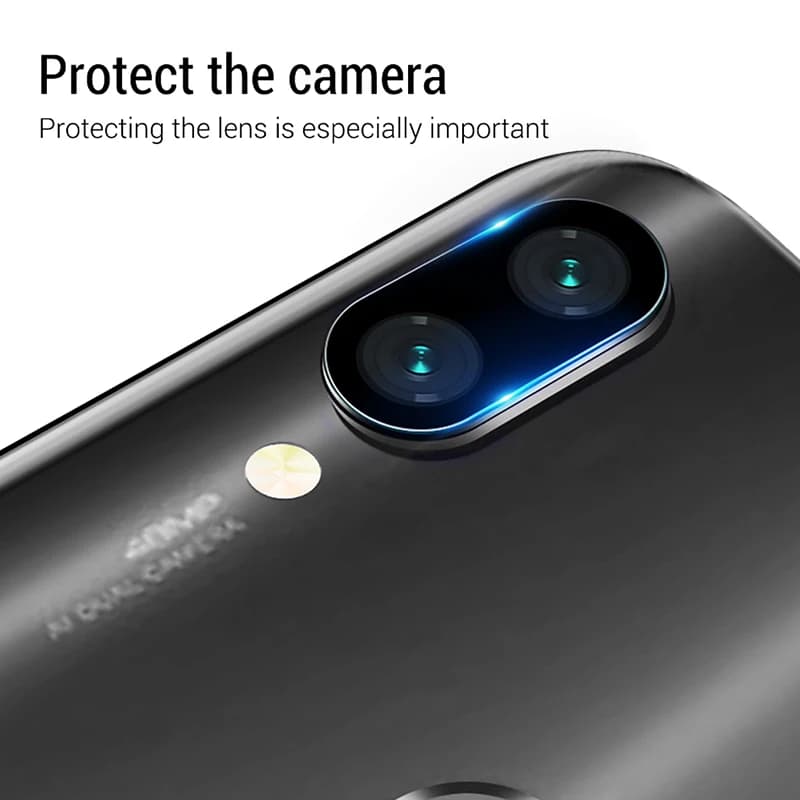 Protetor de lente de câmera transparente para Xiaomi Redmi Note 7, 2 peças