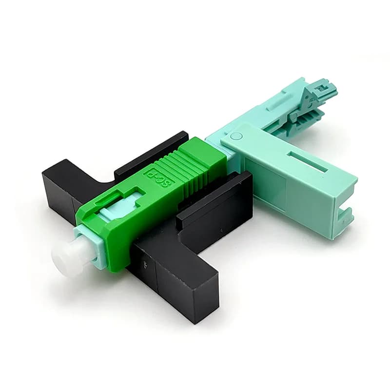 100 peças ftth sc apc/upc montagem ftth conector rápido de fibra óptica incorporado-conector rápido de fibra sc