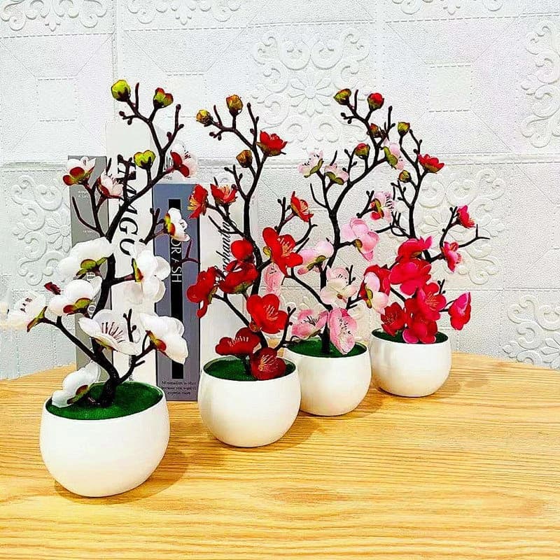 2025 quente dia das mães novas plantas artificiais bonsai pequena árvore simulação pote plantas flores falsas mesa vaso ornamentos casa