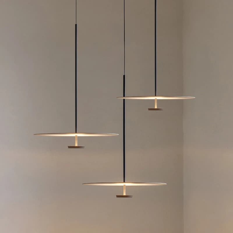 Luminárias pendentes de anel LED estilo nórdico minimalista
