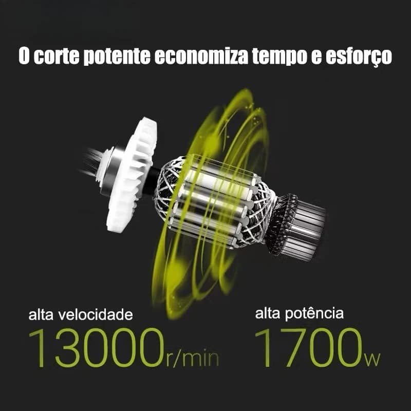 Motor potente da serra de mármore profissional 1700W com alta velocidade de 13000 rpm