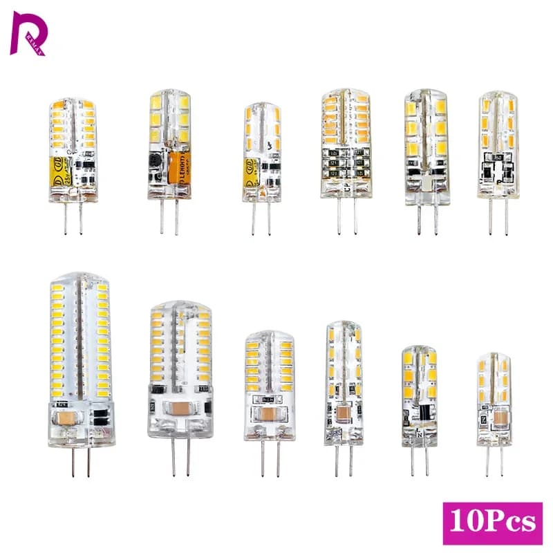 10 Peças/lote Lâmpada LED G4 AC DC12V 220V 2W 3W 4W 5W 7W 9W Lâmpada LED tipo milho Ângulo de Feixe 360° Substitui Luzes Halógenas de Lustre