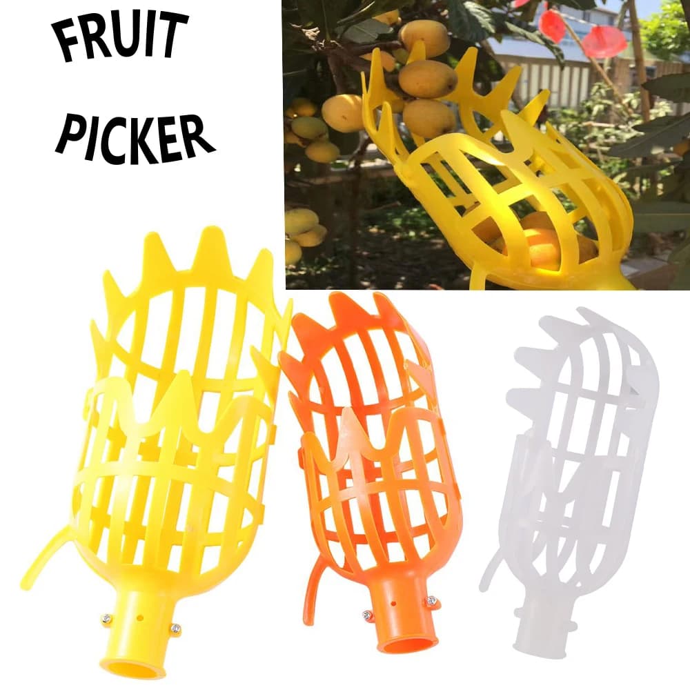 Cesta de jardim selecionador de frutas cabeça de plástico ferramenta de colheita de frutas de alta altitude selecionador de nêspera ferramenta bayberry 1pc