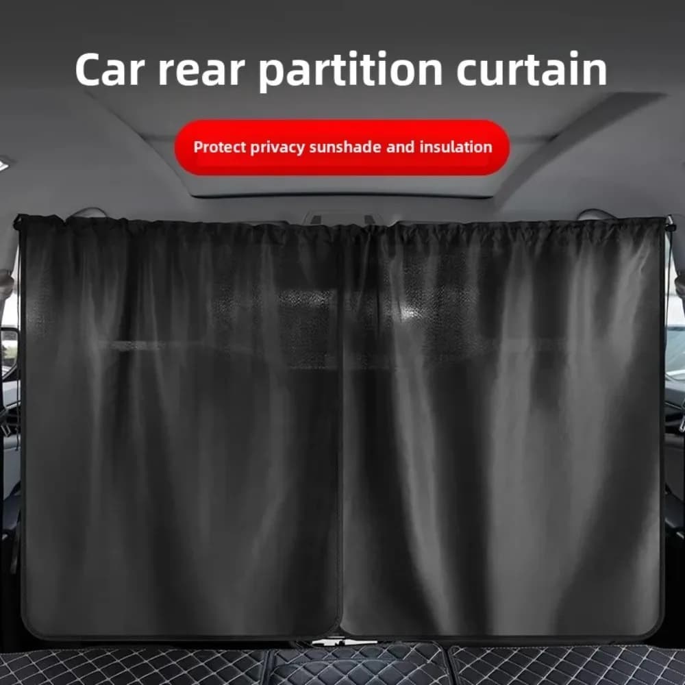 Cortinas de privacidade do carro universal divisor cortina entre o assento traseiro auto blackout sun shades janela lateral cobre