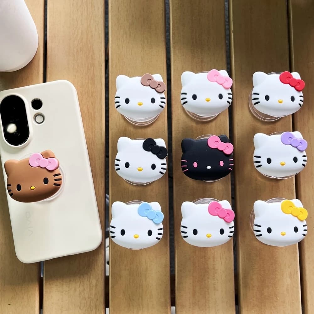 Suportes de telefone de dedo com personagens de Hello Kitty