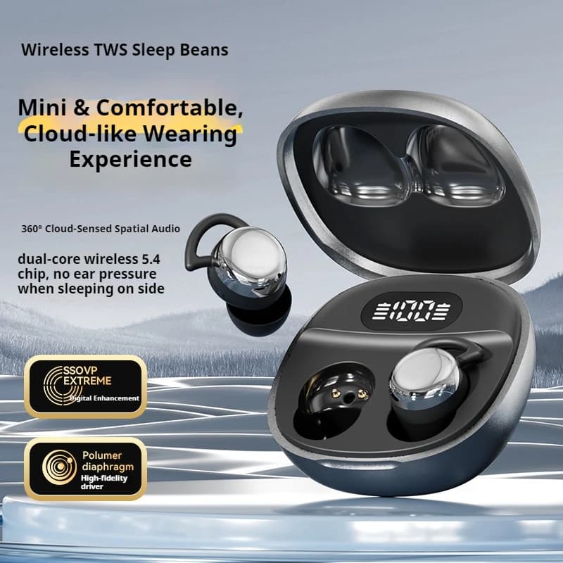 Fones de ouvido sem fio intra-auriculares com design minimalista e controle por toque