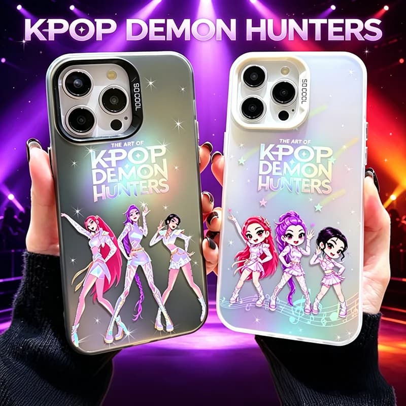 Capa de celular transparente K-Pop Demon Hunters para iPhone