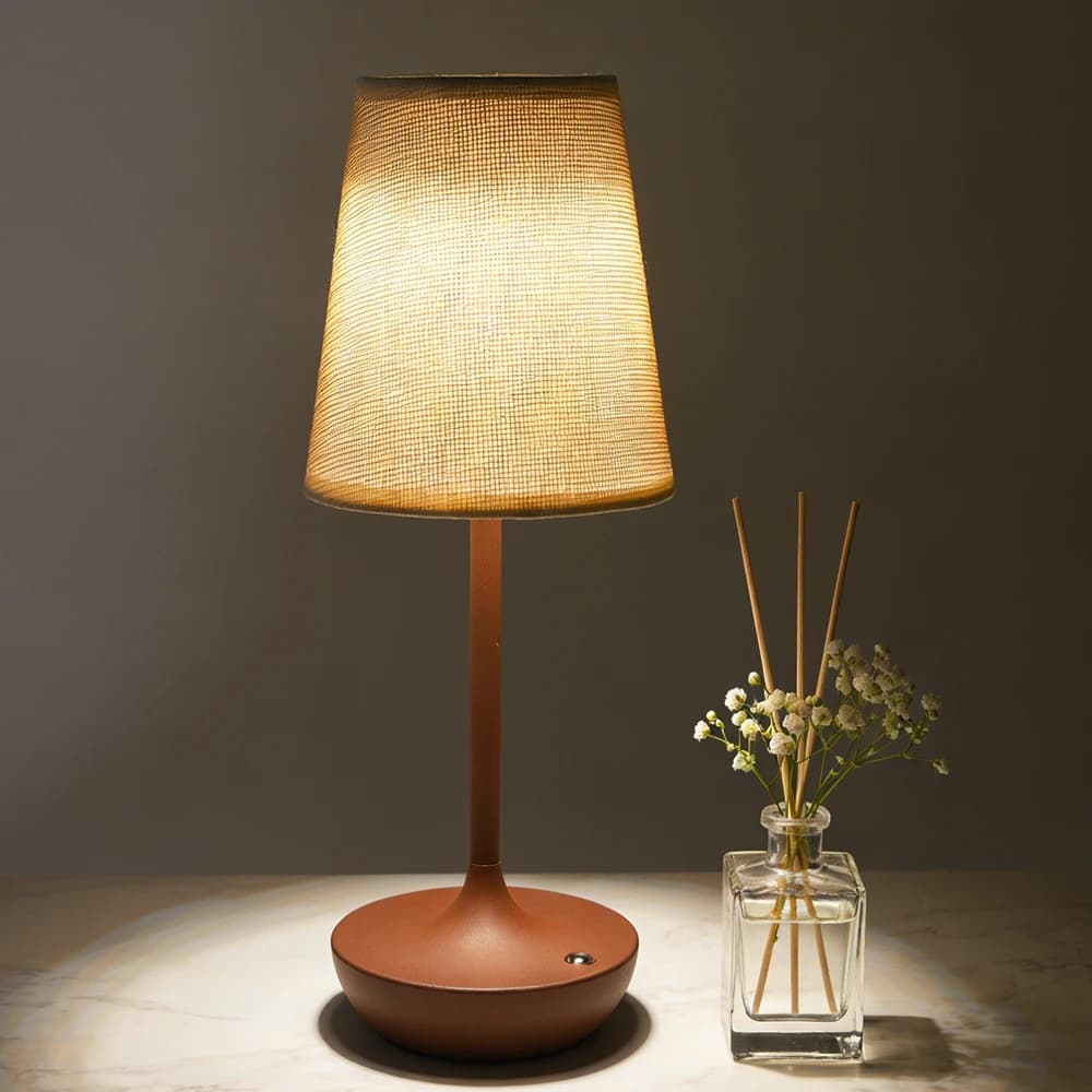 Luminária de Mesa GGBingo com Design Vintage e Abajur de Tecido, Iluminação Noturna para Quarto e Sala de Estar
