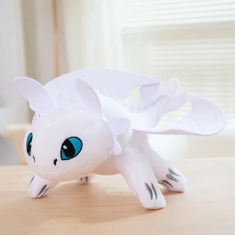 Boneco de dragão fofo de pelúcia simulada, asas pretas, olhos verdes, ideal para crianças