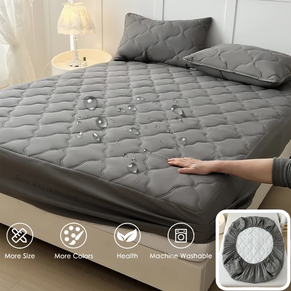 Colchas capa lençóis de cama cobertores de colchão à prova dwaterproof água almofadas protetoras de faixa elástica para cama de solteiro/duplo/king/queen