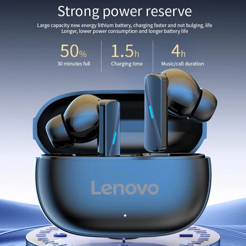 Lenovo New Mate 50 TWS Fones de ouvido sem fio Bluetooth intra-auriculares True Sport Headphones HiFI Stereo Game Headset à prova d'água com microfone