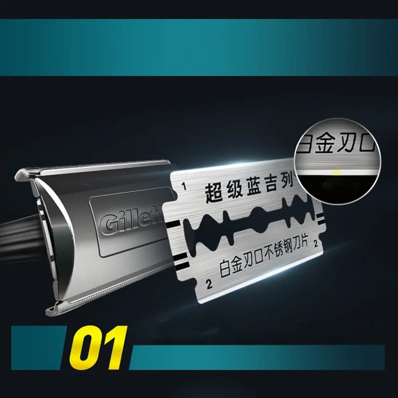 Lâminas de barbear Gillette Super Blue em embalagem original