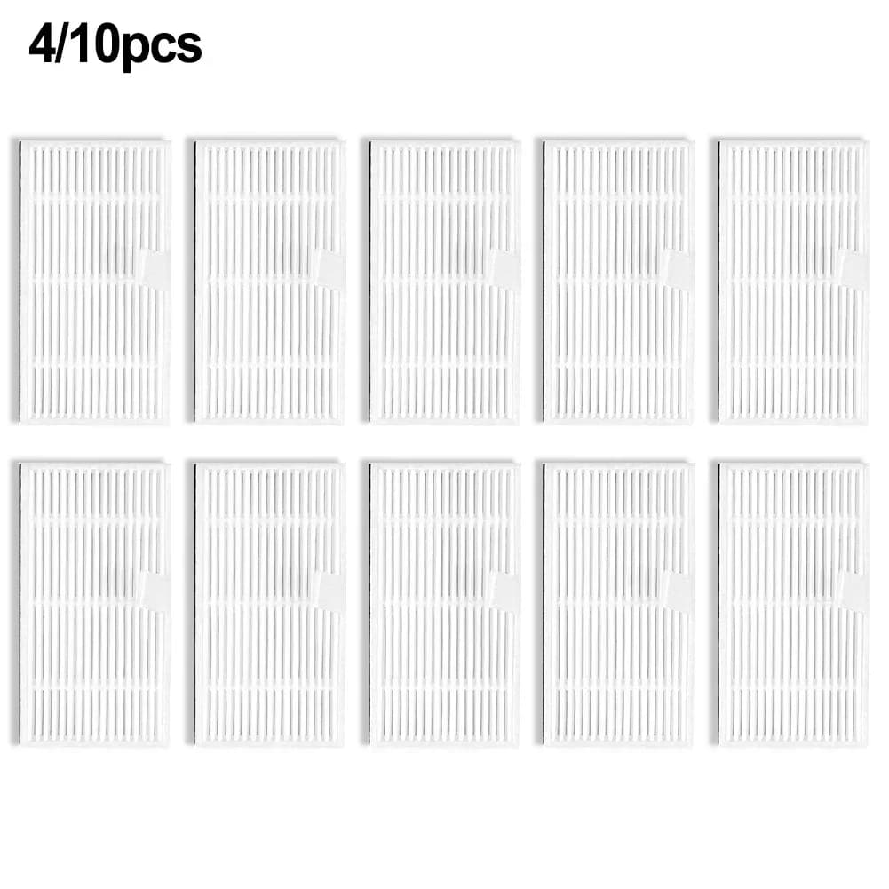 Pacote com 10 filtros brancos para aspirador de pó Conga 7490 e 8290, filtros compatíveis em fileiras