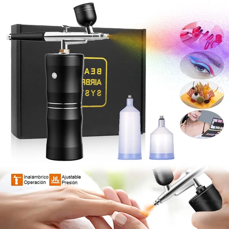 Spray de oxigênio mini kit compressor de ar escova de ar pistola para tatuagem e processo nano
