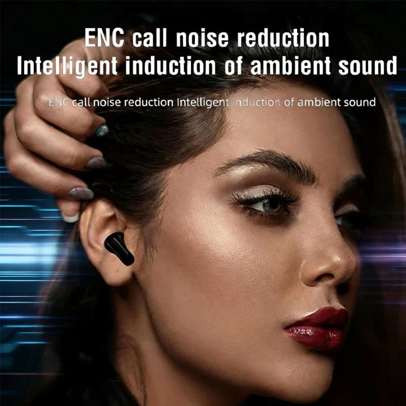 Fones de ouvido sem fio Lenovo V11 TWS com tela sensível ao toque, display digital, Bluetooth, intra-auriculares, com cancelamento de ruído ANC e microfone.