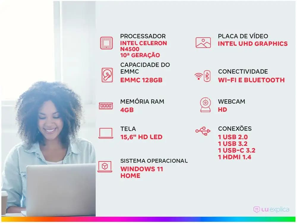 Notebook ASUS Vivobook Go 15 E510KA-BR833WS rosa com Windows 11