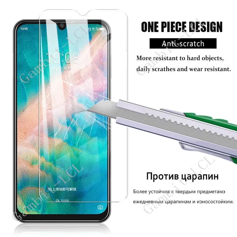 Protetor de tela vidro temperado transparente anti-risco para smartphone Xiaomi com corte para câmera frontal