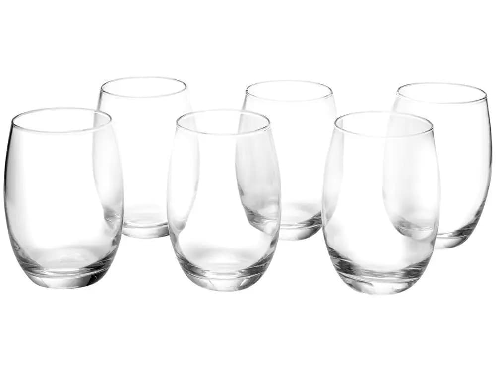 Jogo de copos de vidro transparentes 6 peças 465ml Nadir
