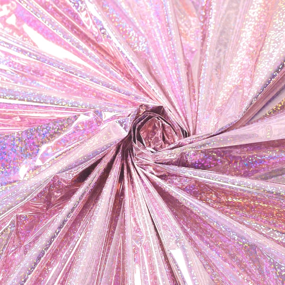 Toalha de mesa holográfica roxa com glitter brilho festivo material plástico