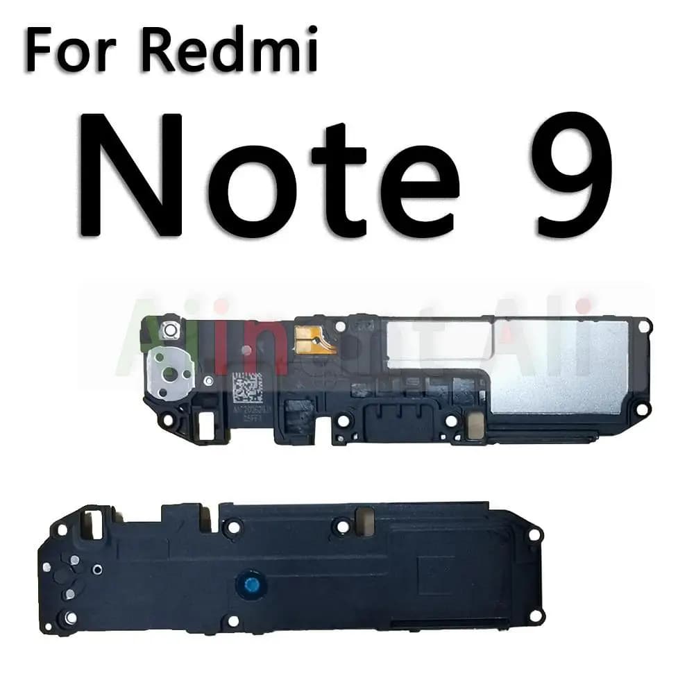 Alto-falante interno preto para Xiaomi Redmi Note 9 com cabo flexível e campainha som inferior