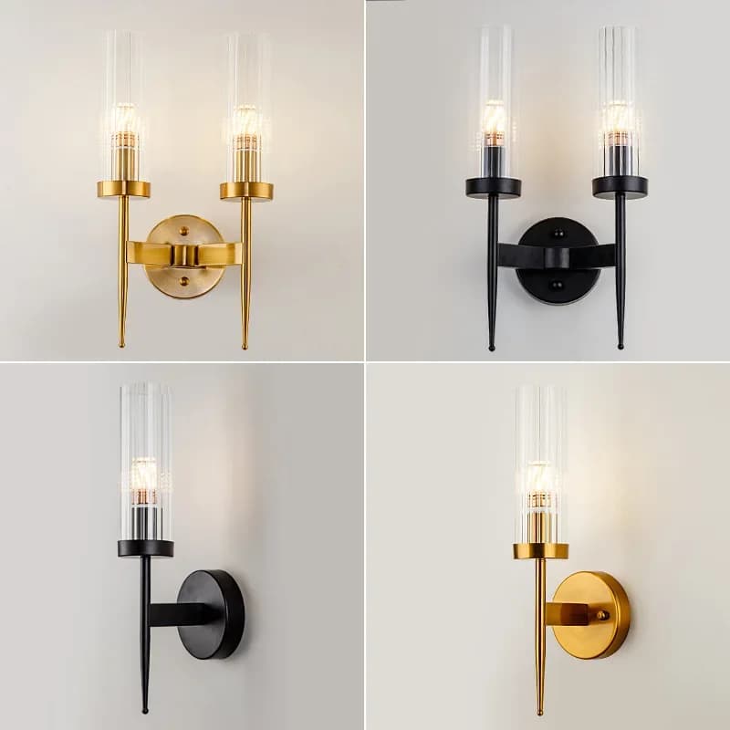Post Modern Nordic Glass Wall Sconce, Luzes para Sala de Jantar, Cabeceira, Escadas, Contexto, Corredor, Corredor, Hall, Hotel, Lâmpadas
