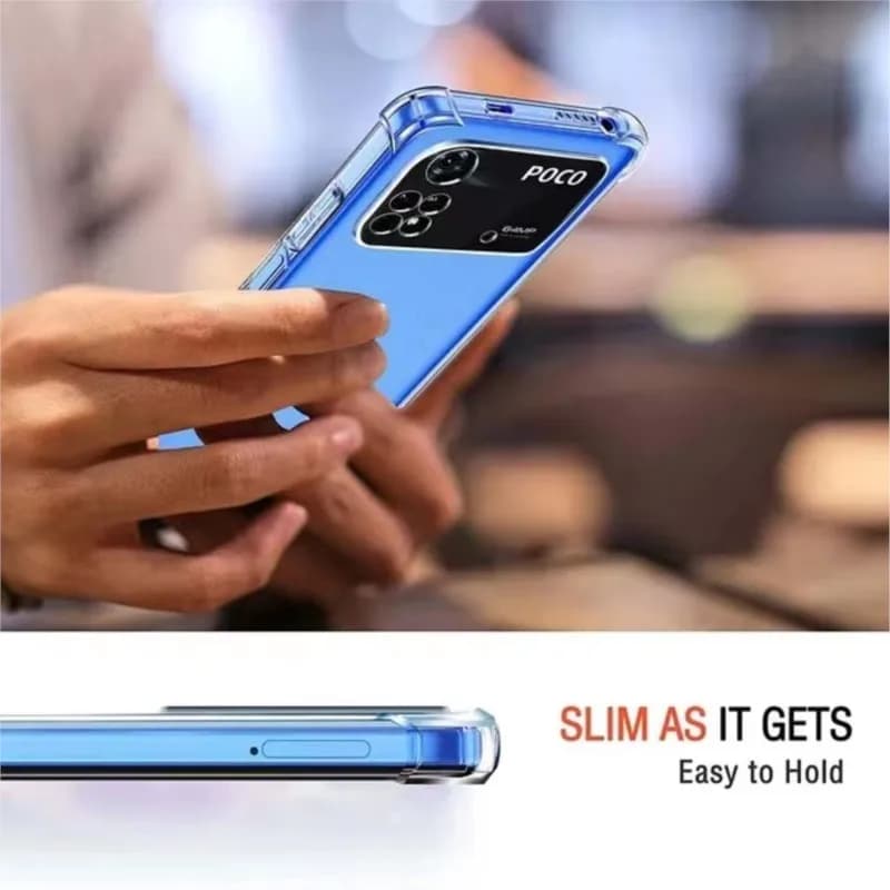 Capa transparente Grosso air-bag para Xiaomi com design transparente e azul claro
