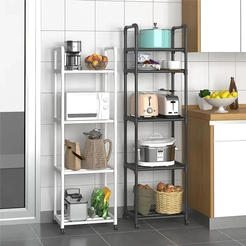 Prateleira de Armazenamento Multi-camadas para Cozinha, Suporte para Panelas e Micro-ondas, Prateleira de Armazenamento de Ve...