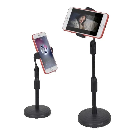Suporte para celular de mesa tripé com braço articulado 360º altura ajustável