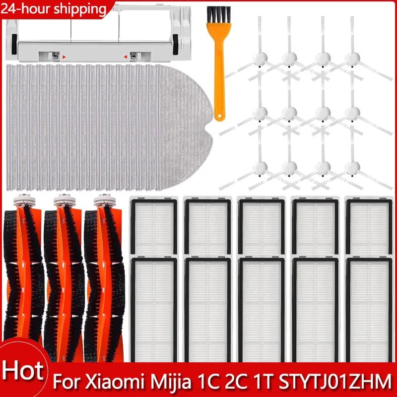 Kit de acessórios de reposição para robô aspirador Xiaomi Mijia e Dreame F9 com panos de limpeza e filtros