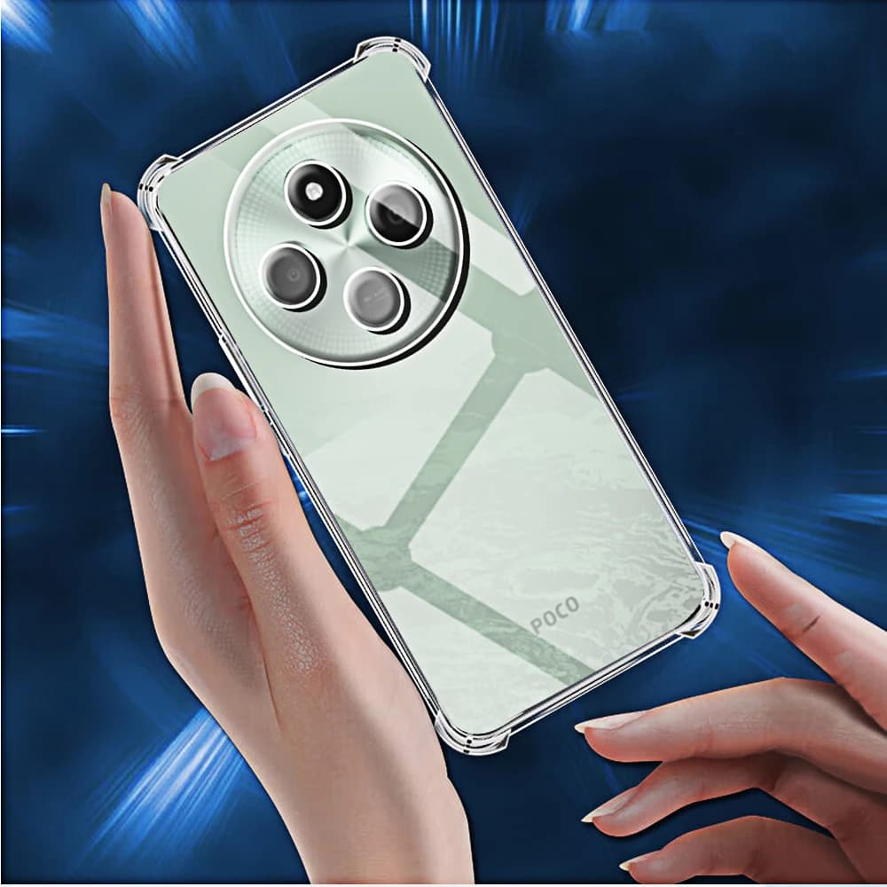 Capa protetora transparente para Poco X3 Pro 5G com design fino e proteção contra impactos