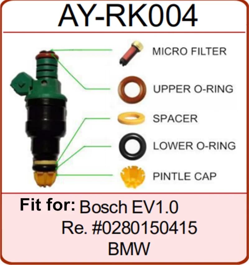 Kit de reparo de injetor de combustível AY-RK004 para BMW, componentes detalhados