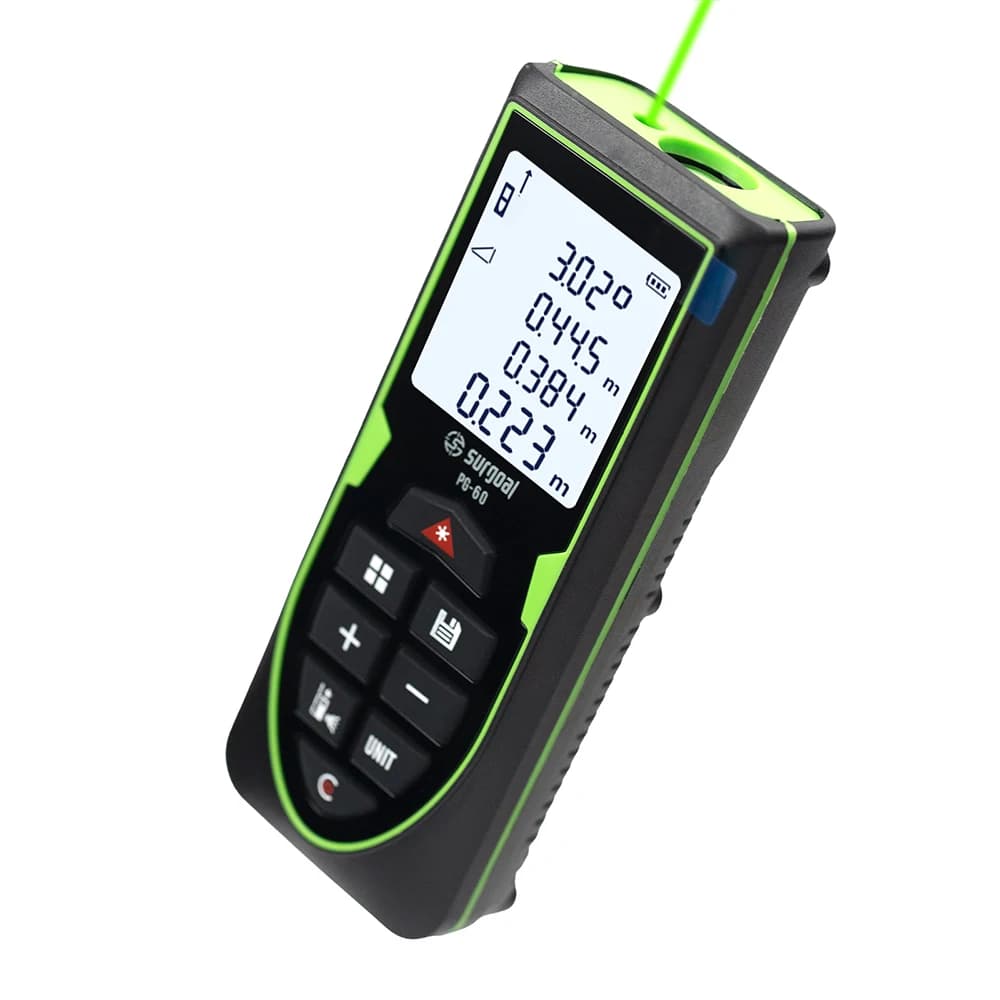 Medidor de distância a laser verde 120m Telêmetro recarregável com fita laser de medida de nível digital