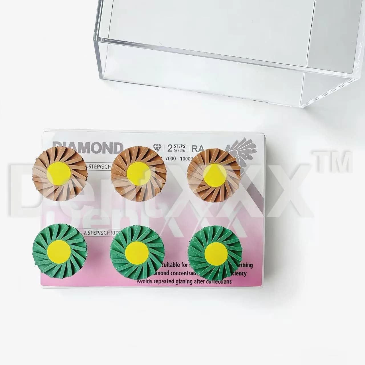 Conjunto 6 peças rodas de polimento espirais flexíveis borracha diamantada cores sortidas