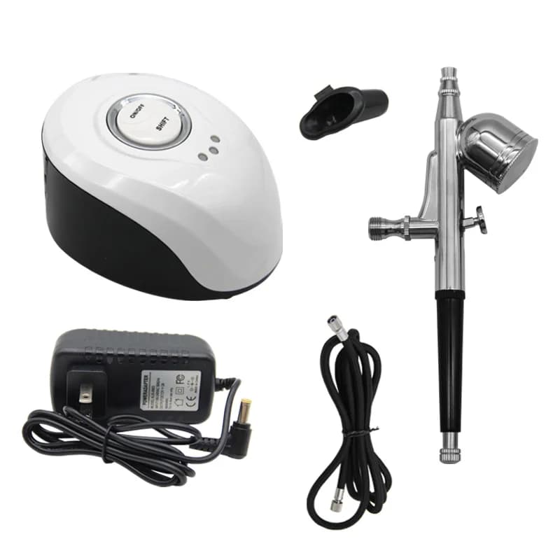 Dispositivo de injeção de oxigênio nano com compressor Nail Art Inkjet Tool Cuidados com a pele Massageador Facial de alta pressão Air Gun Uso doméstico