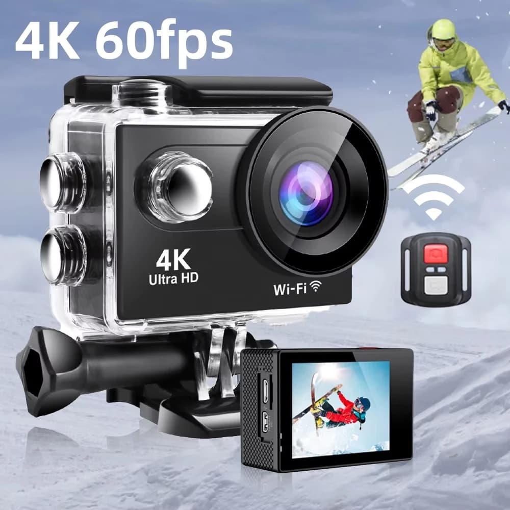 2.0 "câmera de ação ultra hd 4k 30fps wifi câmeras subaquáticas à prova dwaterproof água capacete bicicleta câmeras gravação vídeo esporte ao ar livre cam