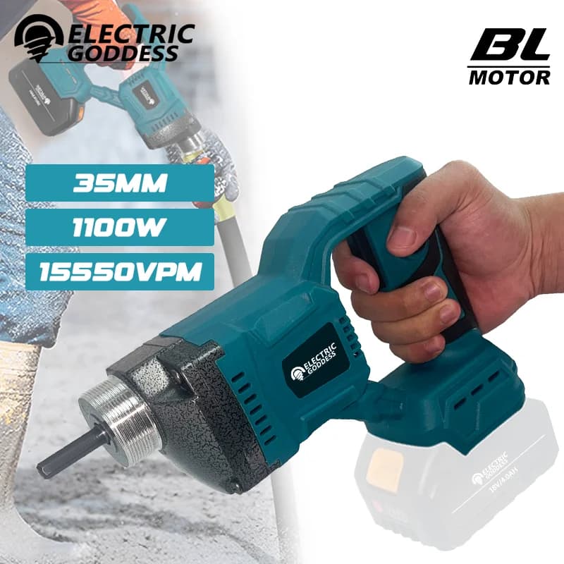 Ferramenta de mistura de concreto elétrica sem fio, 1100w, vibrador de concreto para mistura de concreto, ferramenta elétrica para makita, pino de bateria de 18v