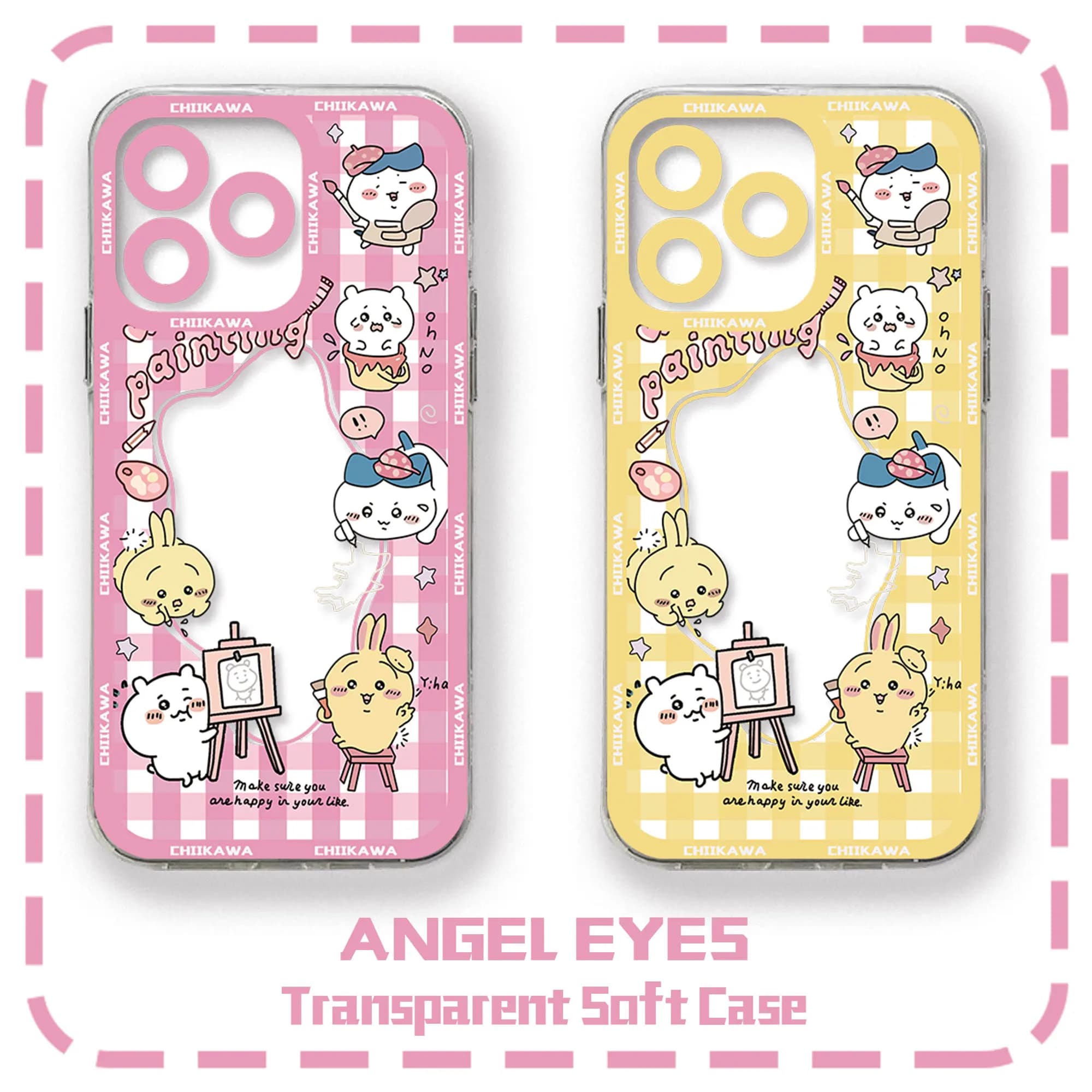Capa de telefone transparente Chiikawa para Xiaomi Redmi Note 13, 12, 12C, 11, 10C, 13C, 10s, 9, 9s, 9A, 9T, 9C, 8, 7, pro máximo, 4G, 5G
