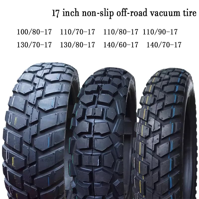Pneus sem câmara de ar de 17 polegadas para off-road com diferentes tamanhos